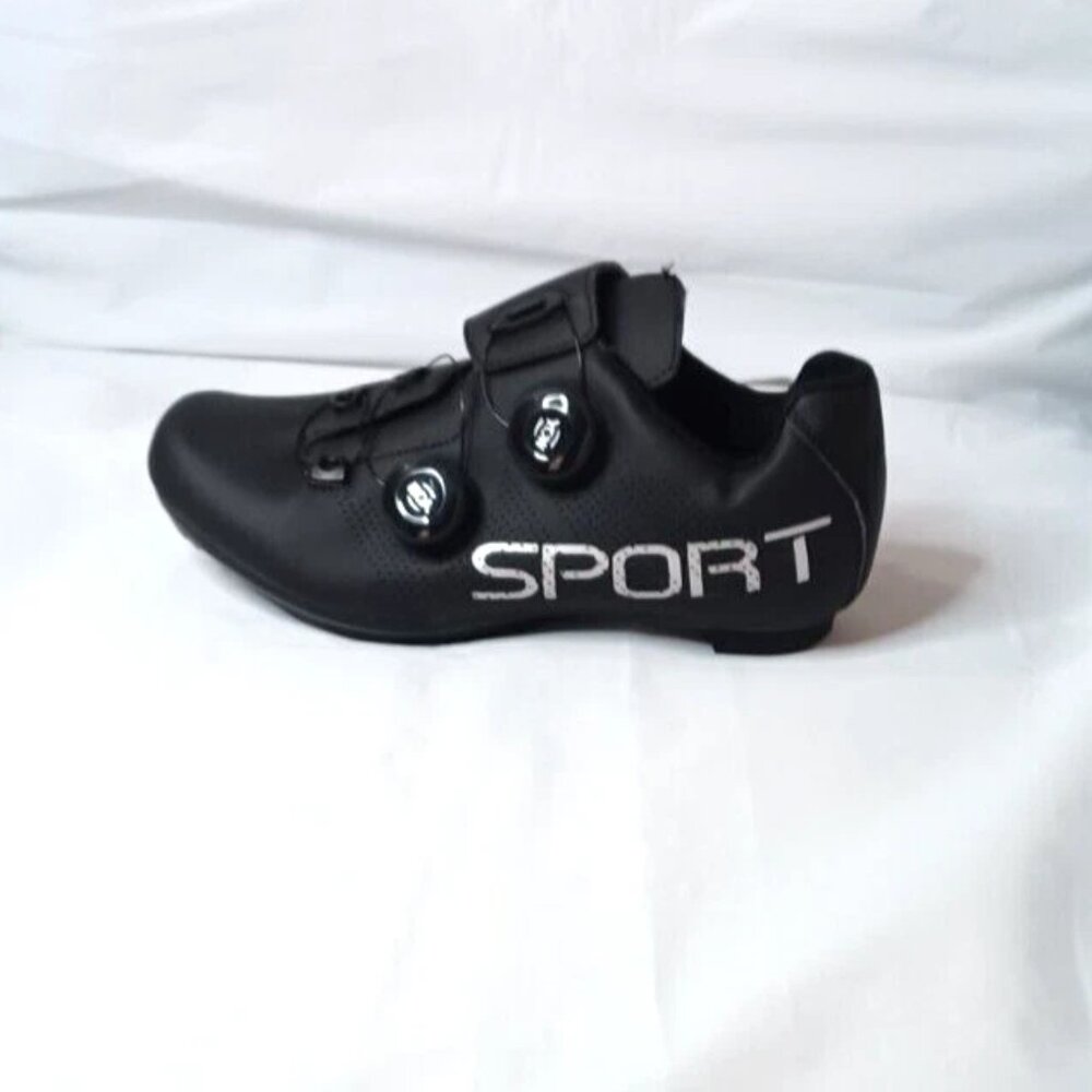 NEW Without Box Black 38/ 6 Mens Sport Black Cycling Shoes w Cleat